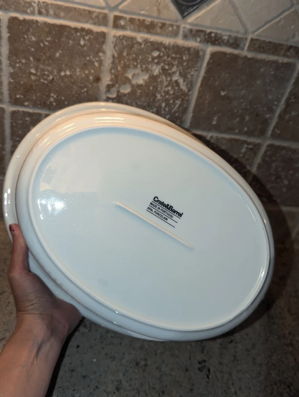 LIKE NEW Crate & Barrel Porcelain Covered Casserole Dish